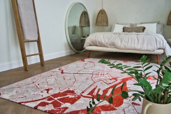 Louis De Poortere alfombra Cities Amsterdam 9323 Orange Cut interior 1