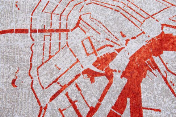 Louis De Poortere alfombra Cities Amsterdam 9323 Orange Cut zoom 2