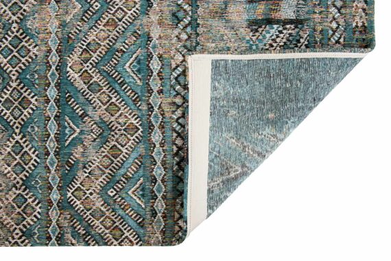 Louis De Poortere alfombra LX 9110 Antiquarian Kilim Zemmuri Blue back