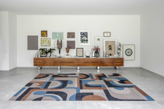 Louis De Poortere alfombra LX 9196 Nuance Module Camel Blue interior 3