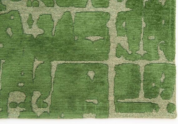Louis De Poortere alfombra LX 9202 Structures Baobab Perrier Green corner