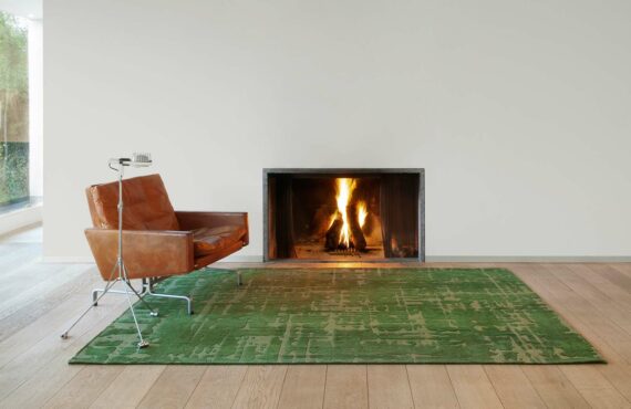 Louis De Poortere alfombra LX 9202 Structures Baobab Perrier Green interior 1