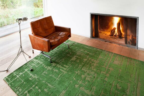 Louis De Poortere alfombra LX 9202 Structures Baobab Perrier Green interior 3