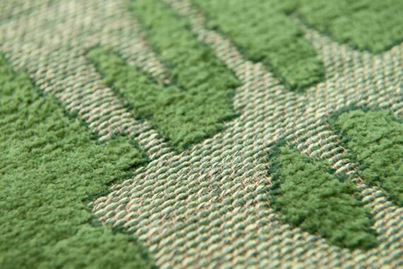 Louis De Poortere alfombra LX 9202 Structures Baobab Perrier Green zoom 2