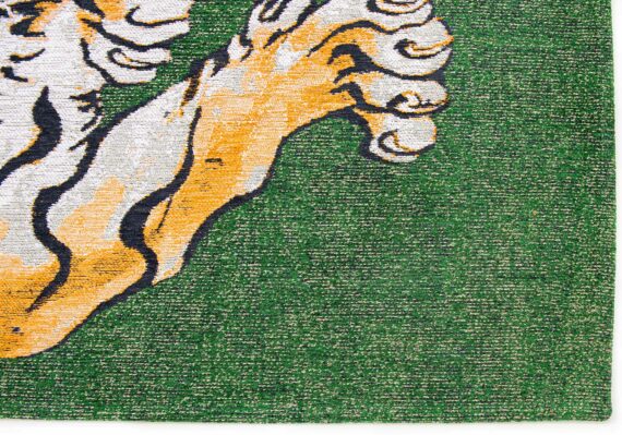 Louis De Poortere alfombra Pop 9388 Green On Fire corner