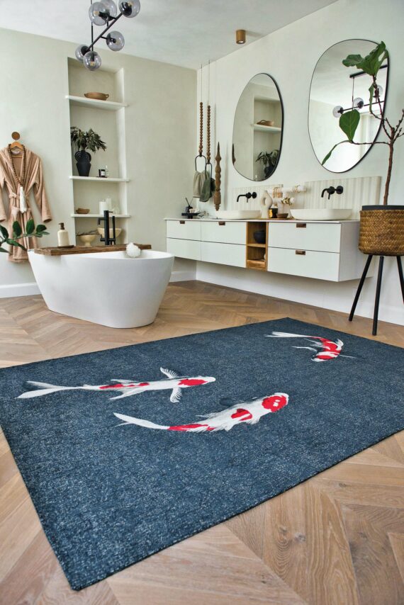 Louis De Poortere alfombra Pop 9390 Japanese Pond interior 1