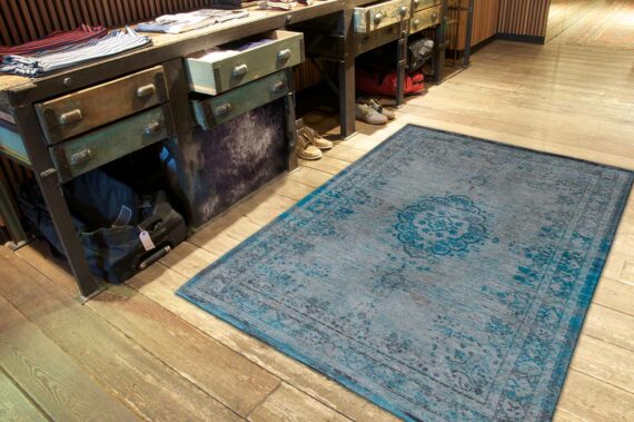 alfombras Louis De Poortere LX8255 Fading World Medaillon Grey Turquoise interior 2