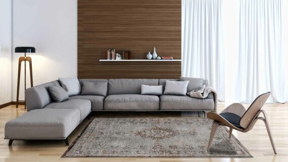 alfombras Louis De Poortere LX8257 Fading World Medaillon Grey Ebony interior
