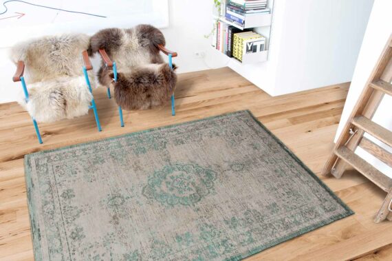 alfombras Louis De Poortere LX8259 Fading World Medaillon Jade Oyster interior