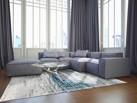 alfombras Louis De Poortere LX8421 Mad Men Griff Bronx Azurite interior