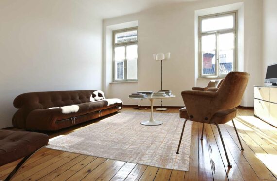 alfombras Louis De Poortere LX8928 Mad Men Jacobs Ladder Central Yellow interior